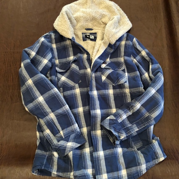 Rip Curl Plaid Sherpa Lined Flannel 